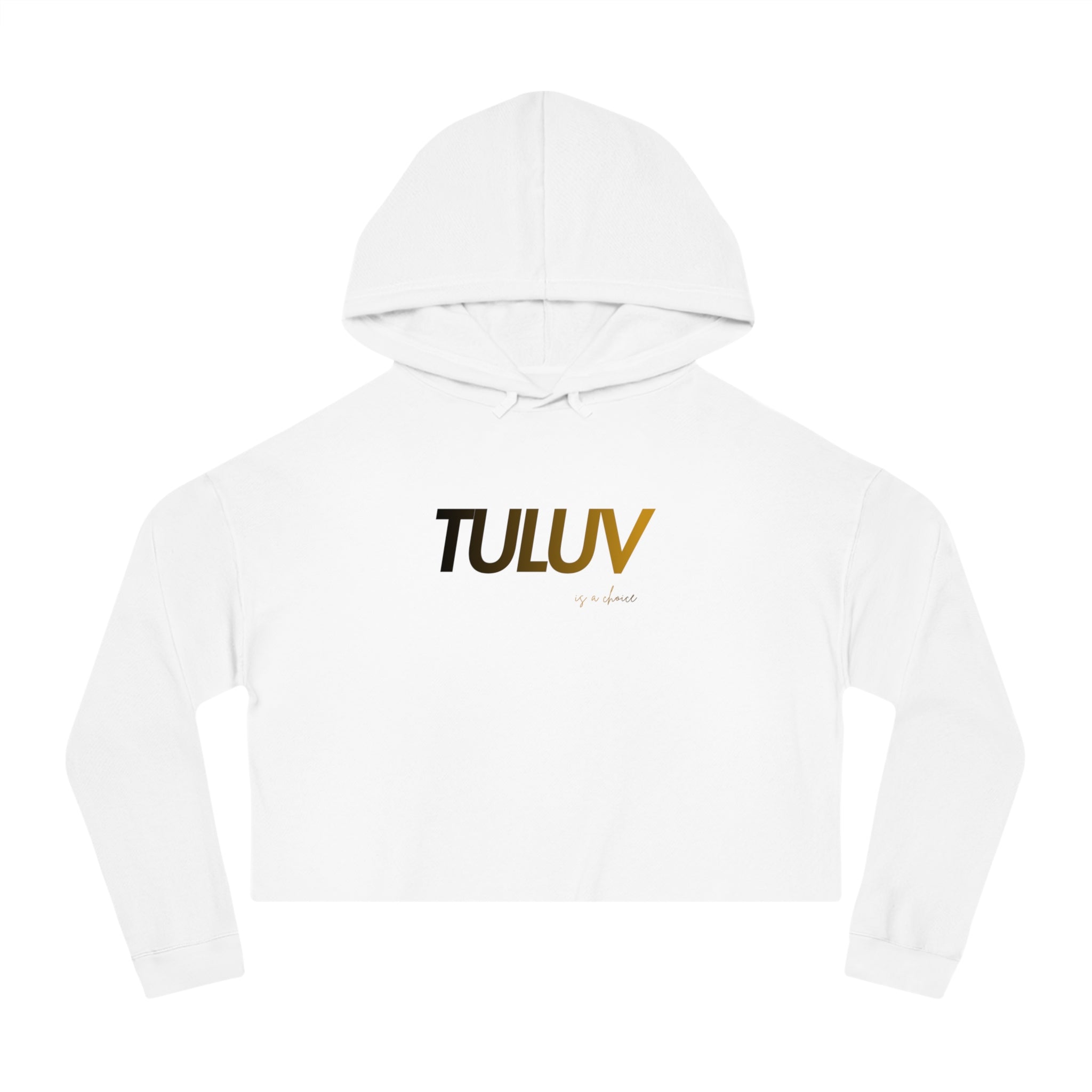 Tuluv Cropped Hoodie — Women's Minimal Logo Hooded Sweatshirt - TULUV