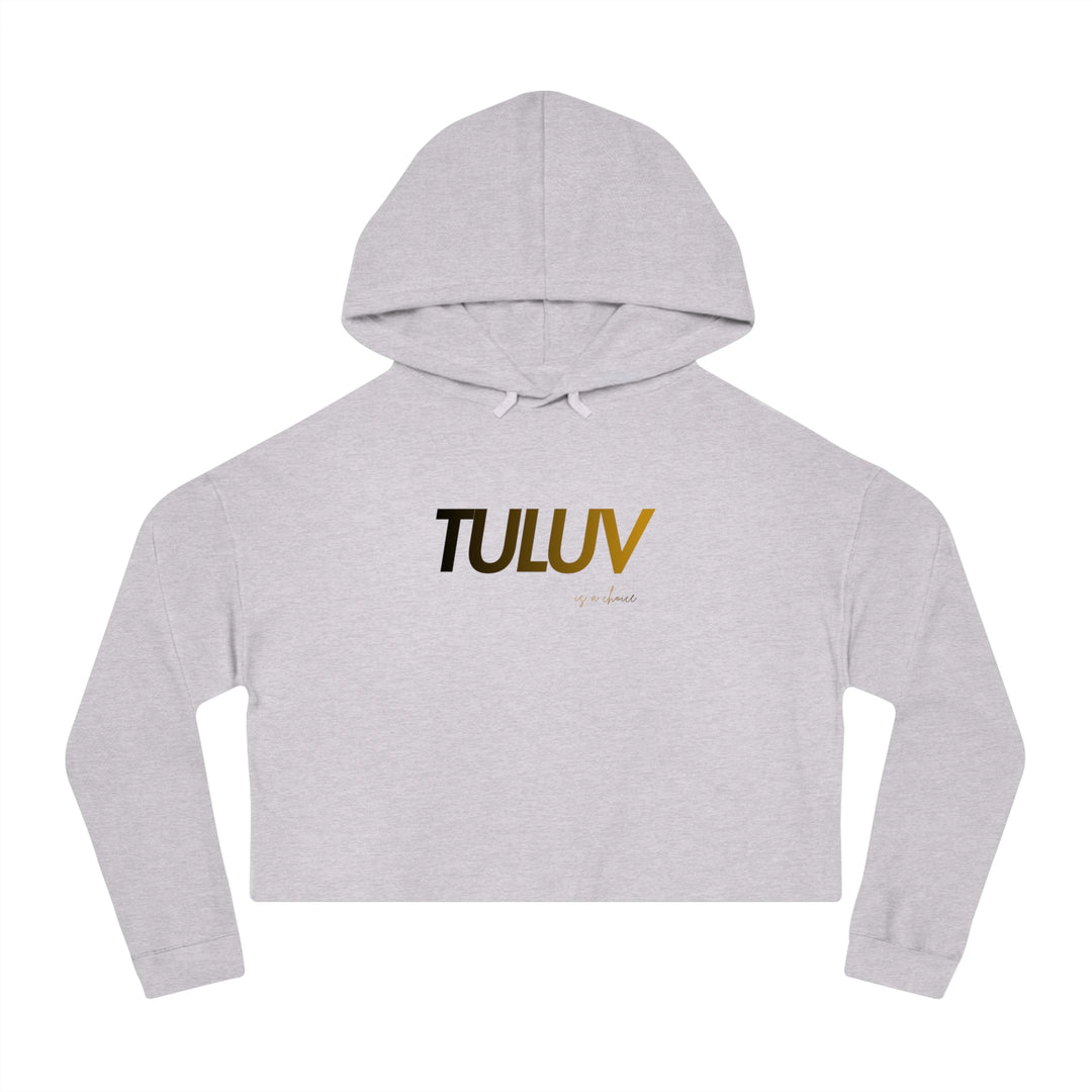 Tuluv Cropped Hoodie — Women's Minimal Logo Hooded Sweatshirt - TULUV