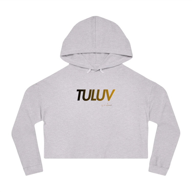 Tuluv Cropped Hoodie — Women's Minimal Logo Hooded Sweatshirt - TULUV