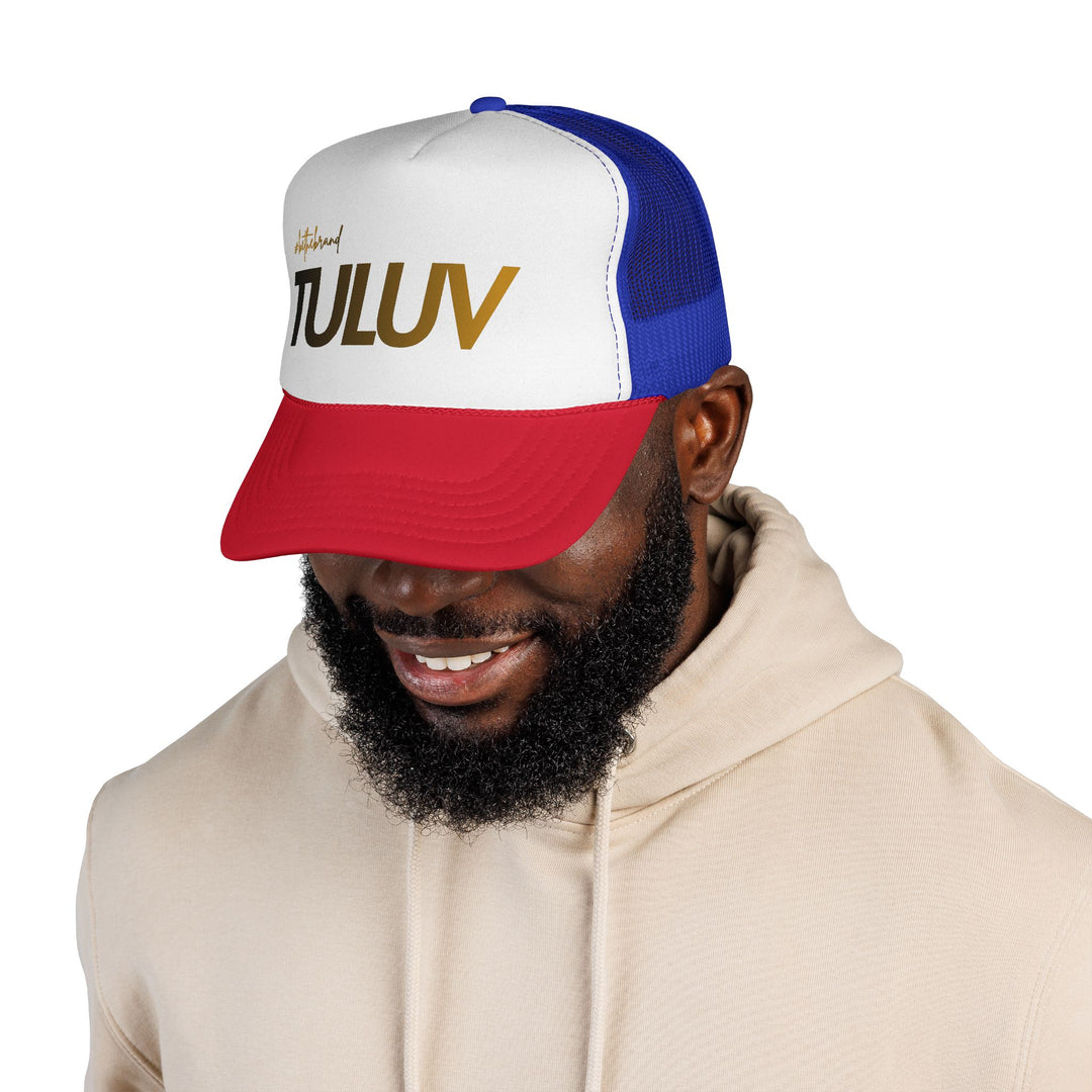 TULUV Trucker Cap — Retro Mesh Snapback Hat with Gold Script - TULUV