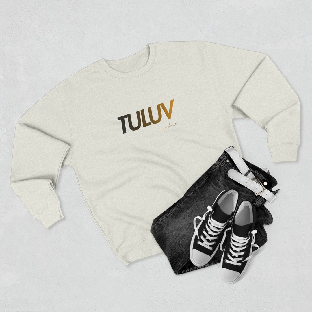 TULUV Minimal Logo Crewneck Sweatshirt — Casual Lightweight Pullover - TULUV