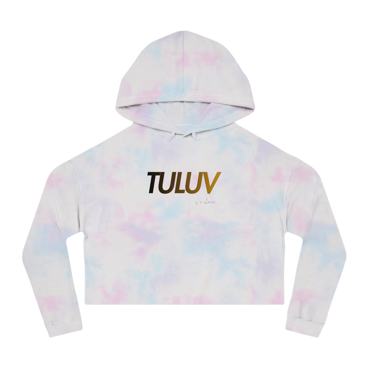 Tuluv Cropped Hoodie — Women's Minimal Logo Hooded Sweatshirt - TULUV