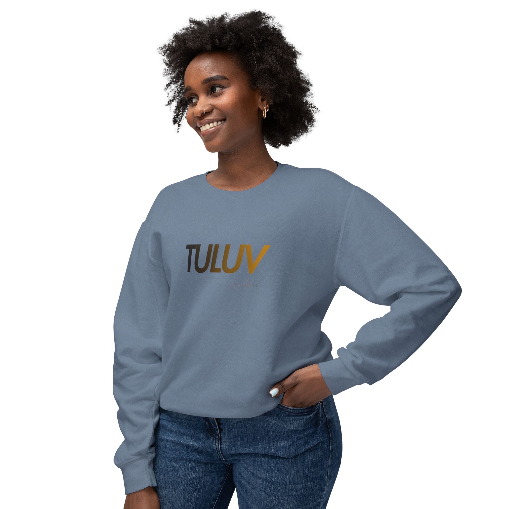 Tuluv Logo Crewneck Sweatshirt — Minimal Graphic Pullover - TULUV