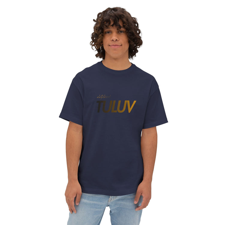 Tee — Minimal "TULUV" Logo Oversized Boxy T-Shirt - TULUV