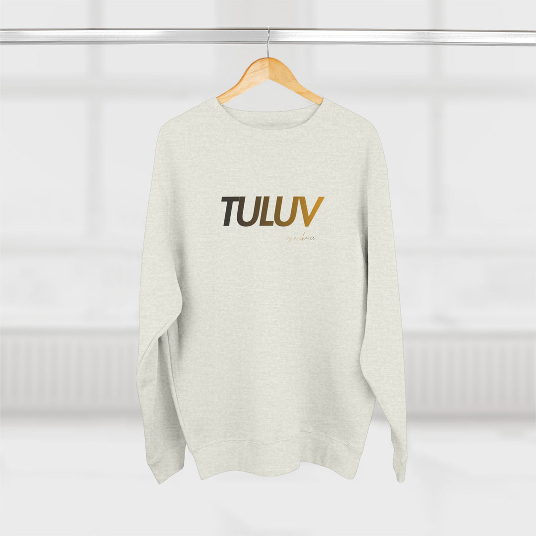 TULUV Minimal Logo Crewneck Sweatshirt — Casual Lightweight Pullover - TULUV