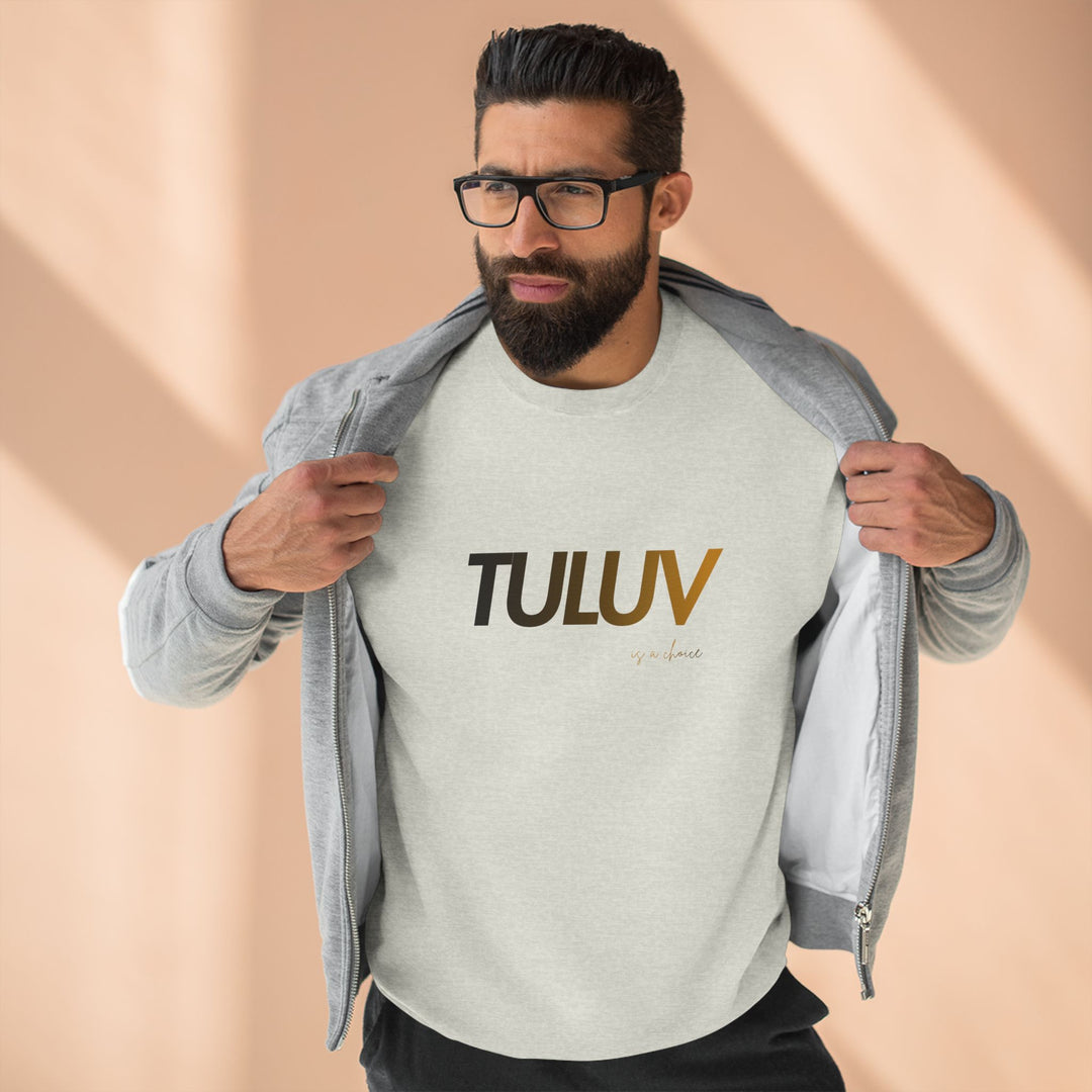 TULUV Minimal Logo Crewneck Sweatshirt — Casual Lightweight Pullover - TULUV