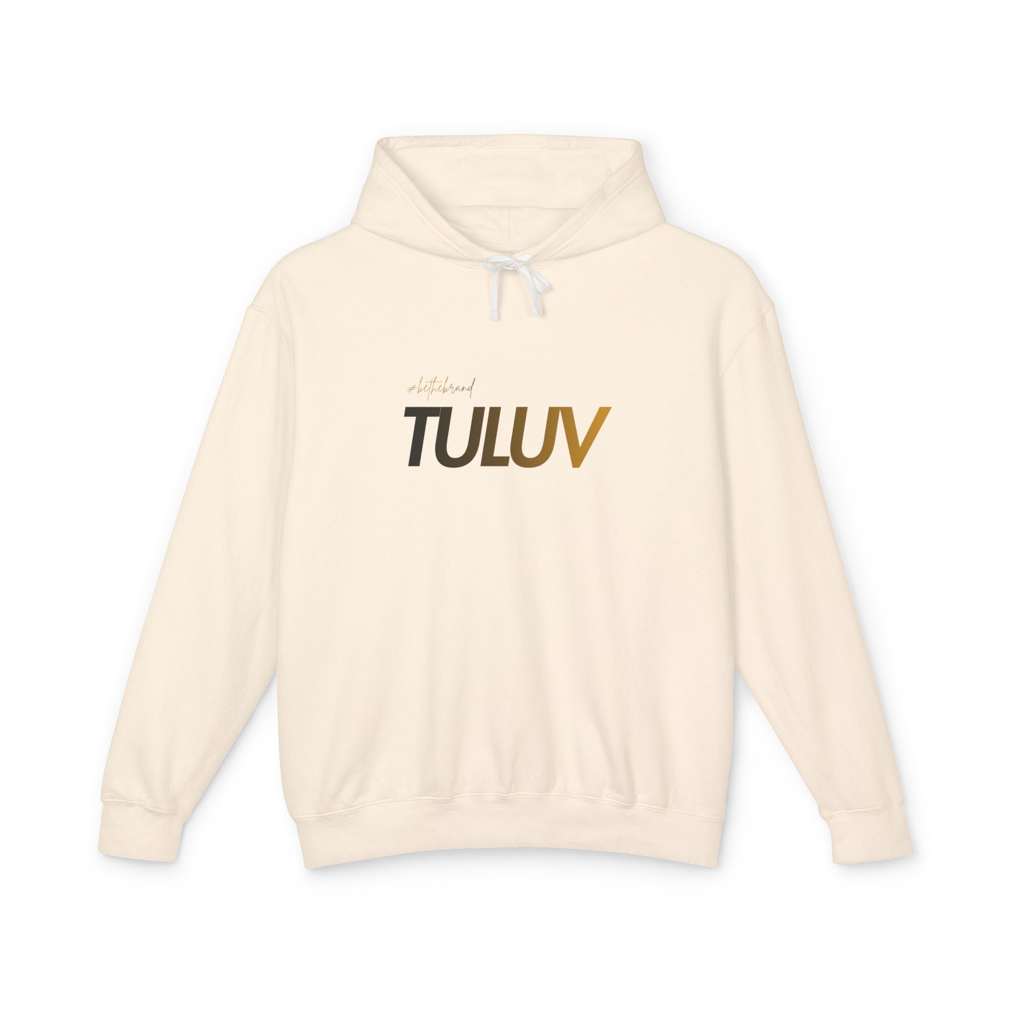 Tuluv Logo Hoodie — Lightweight Cream Pullover - TULUV