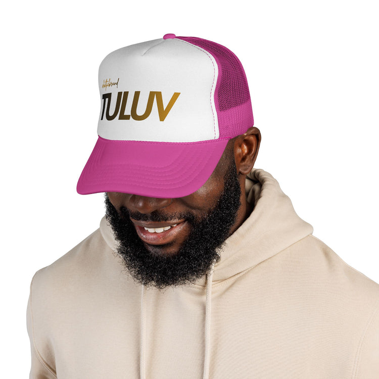 TULUV Trucker Cap — Retro Mesh Snapback Hat with Gold Script - TULUV