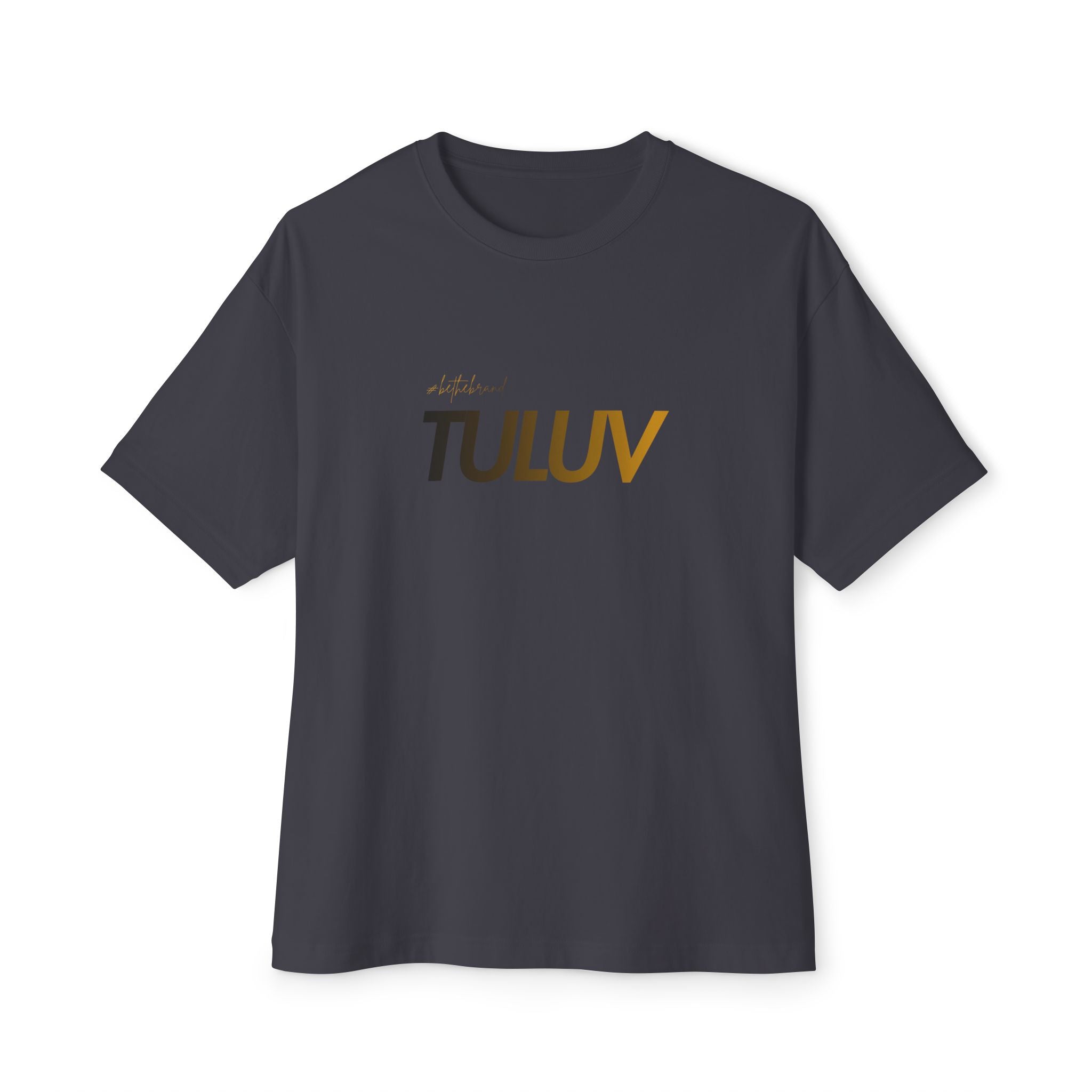 Tee — Minimal "TULUV" Logo Oversized Boxy T-Shirt - TULUV