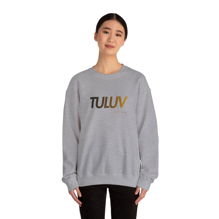 TULUV Logo Crewneck Sweatshirt — Minimalist White Pullover - TULUV