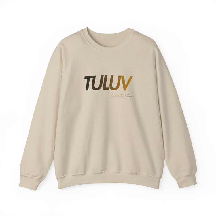 TULUV Logo Crewneck Sweatshirt — Minimalist White Pullover - TULUV