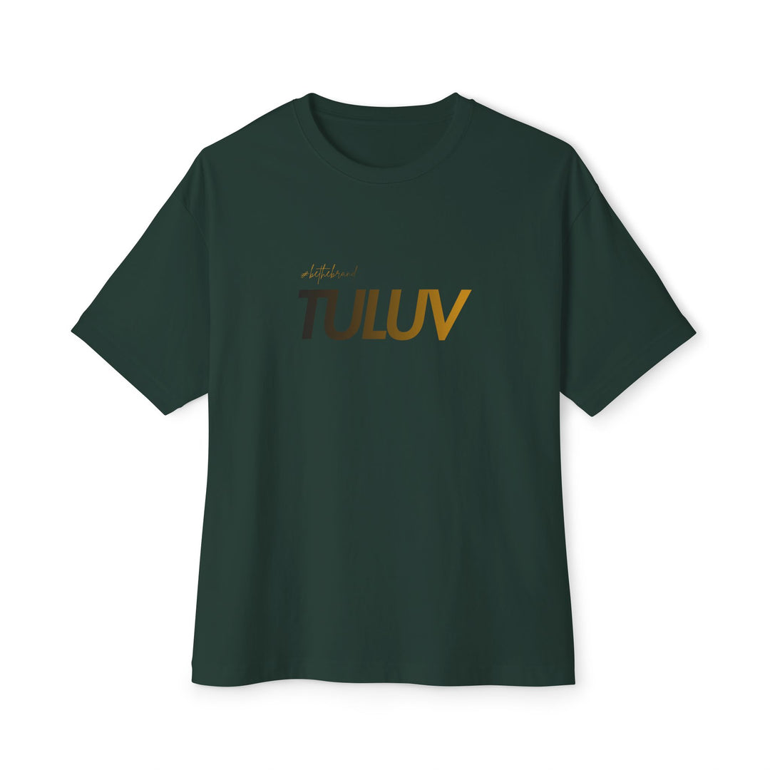 Tee — Minimal "TULUV" Logo Oversized Boxy T-Shirt - TULUV