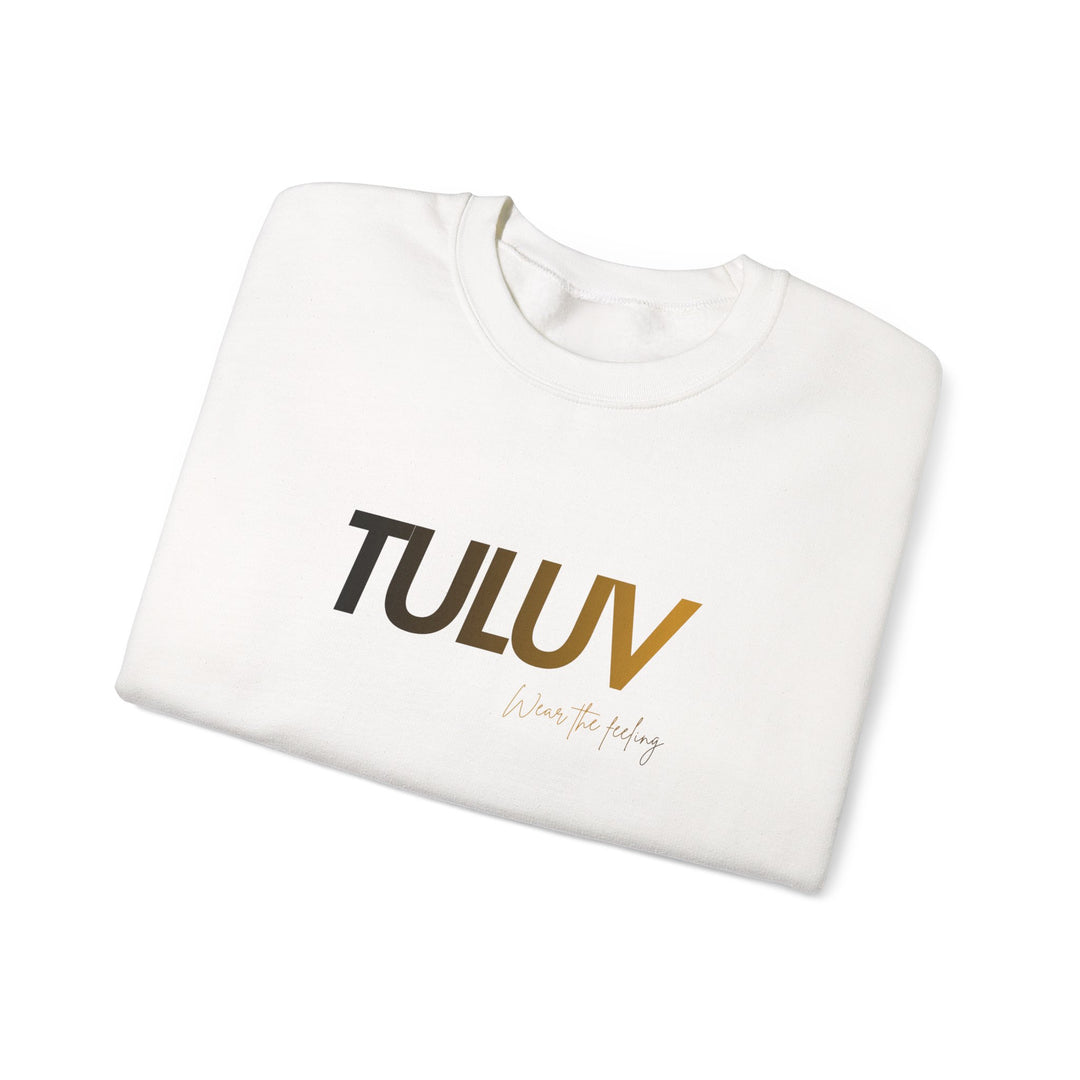 TULUV Logo Crewneck Sweatshirt — Minimalist White Pullover - TULUV