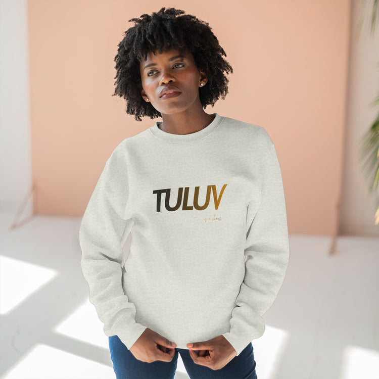 TULUV Minimal Logo Crewneck Sweatshirt — Casual Lightweight Pullover - TULUV