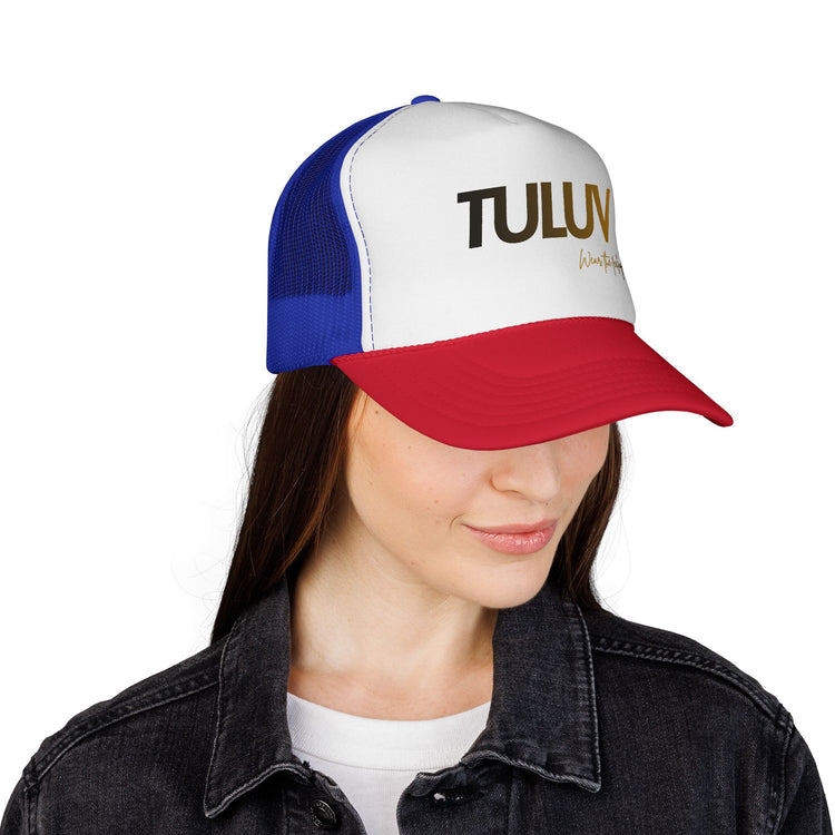 TULUV Trucker Hat — Retro Red, White & Blue Mesh Cap - TULUV