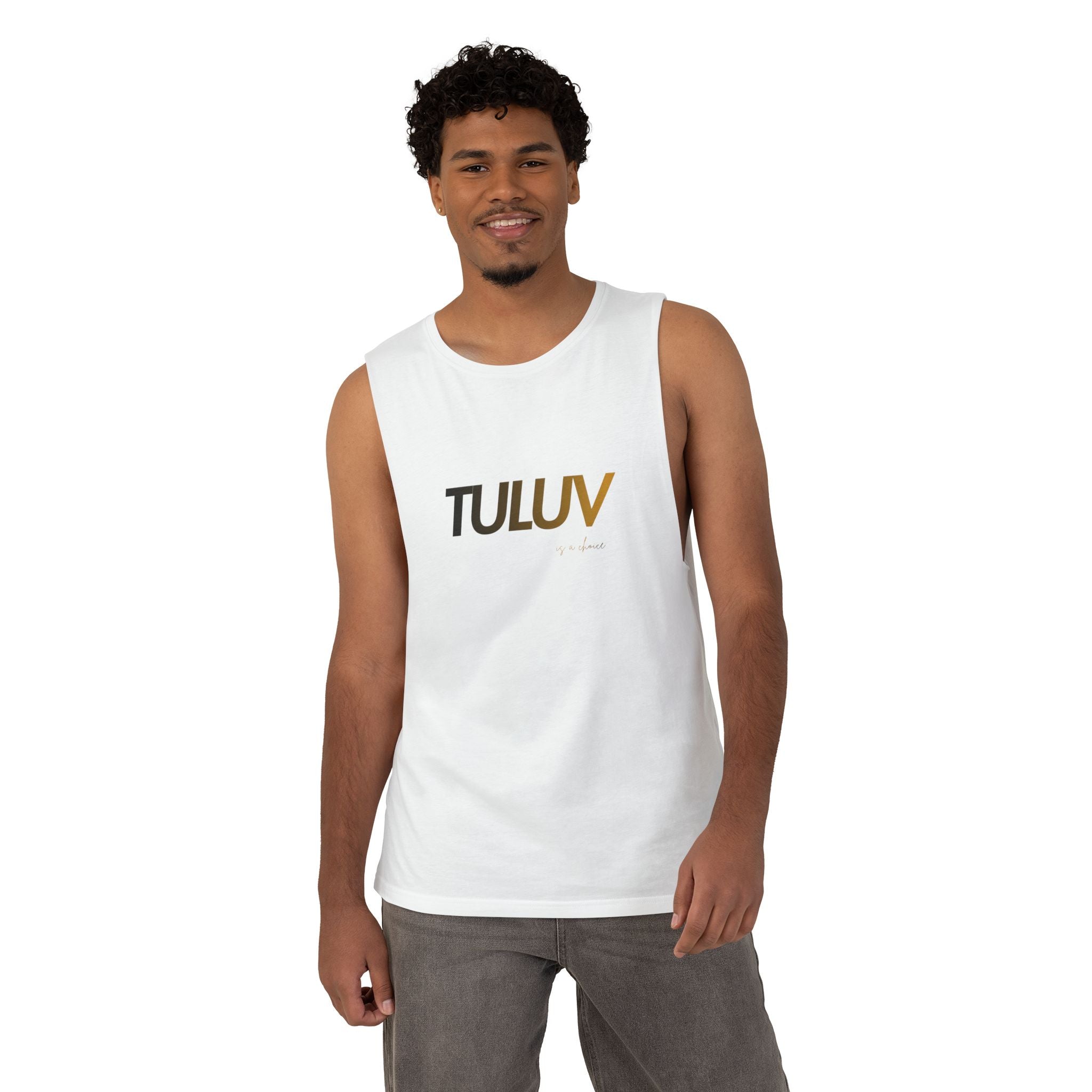 Tuluv Logo Tank Top — Minimal Graphic Athletic Muscle Tee - TULUV
