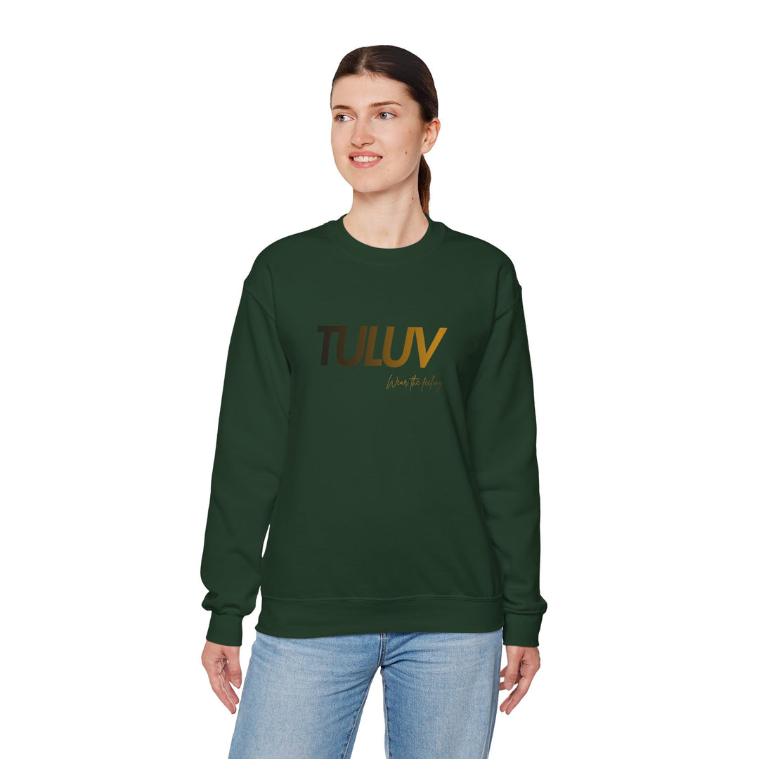 TULUV Logo Crewneck Sweatshirt — Minimalist White Pullover - TULUV
