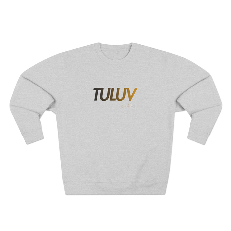 TULUV Minimal Logo Crewneck Sweatshirt — Casual Lightweight Pullover - TULUV