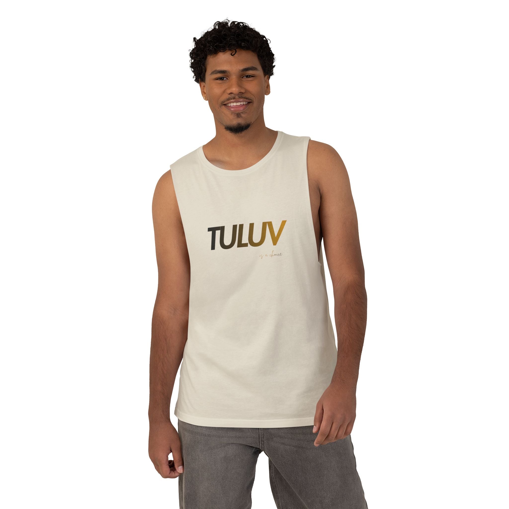 Tuluv Logo Tank Top — Minimal Graphic Athletic Muscle Tee - TULUV