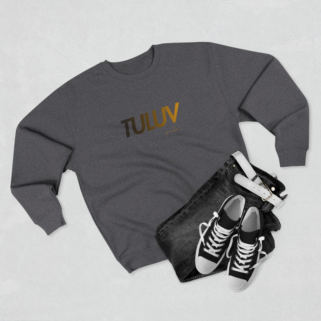 TULUV Minimal Logo Crewneck Sweatshirt — Casual Lightweight Pullover - TULUV
