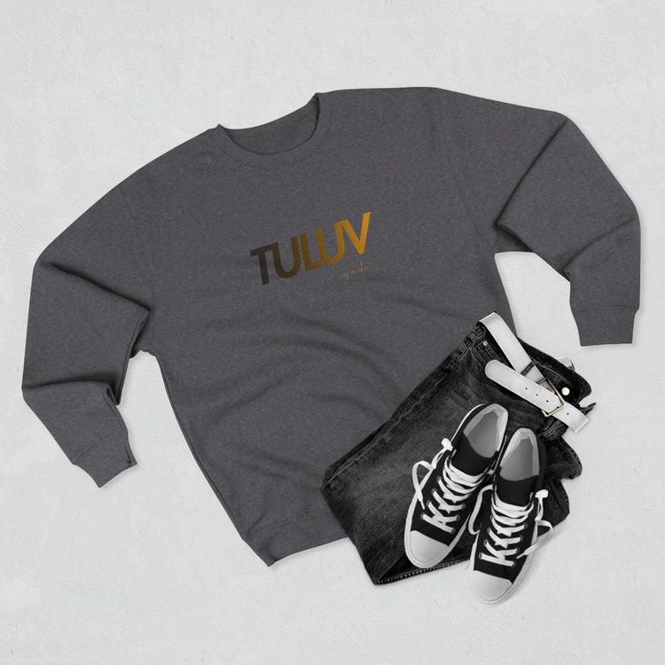 TULUV Minimal Logo Crewneck Sweatshirt — Casual Lightweight Pullover - TULUV