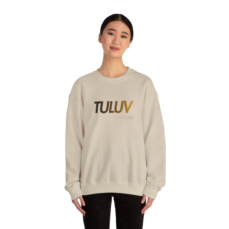 TULUV Logo Crewneck Sweatshirt — Minimalist White Pullover - TULUV
