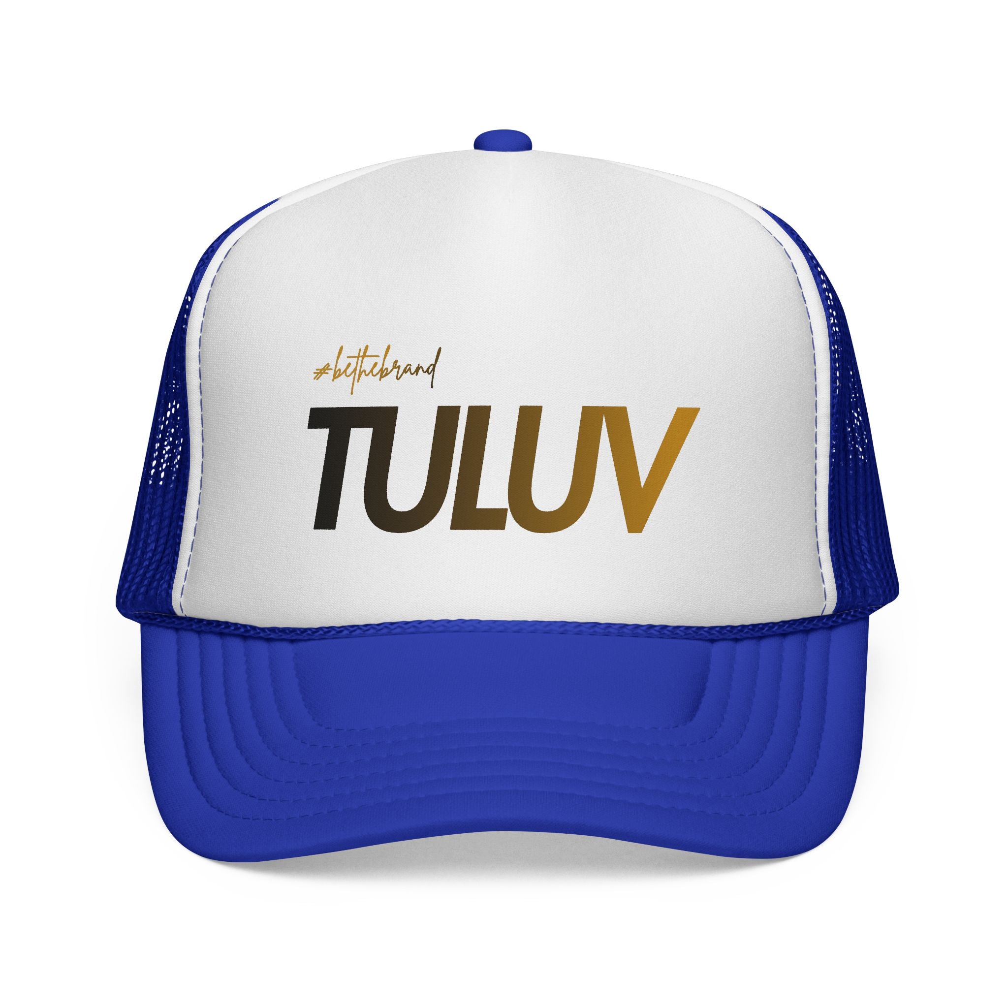 TULUV Trucker Cap — Retro Mesh Snapback Hat with Gold Script - TULUV