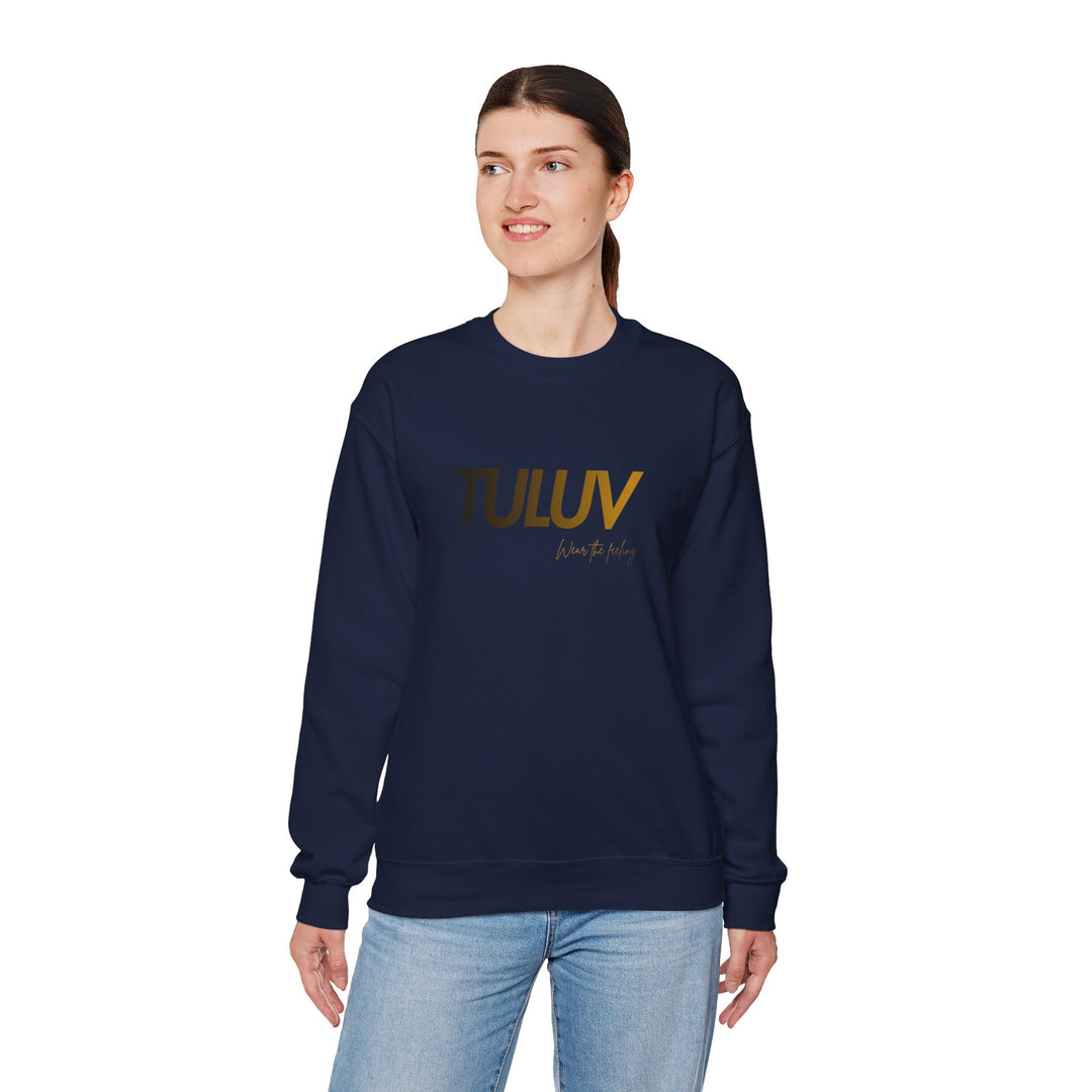 TULUV Logo Crewneck Sweatshirt — Minimalist White Pullover - TULUV