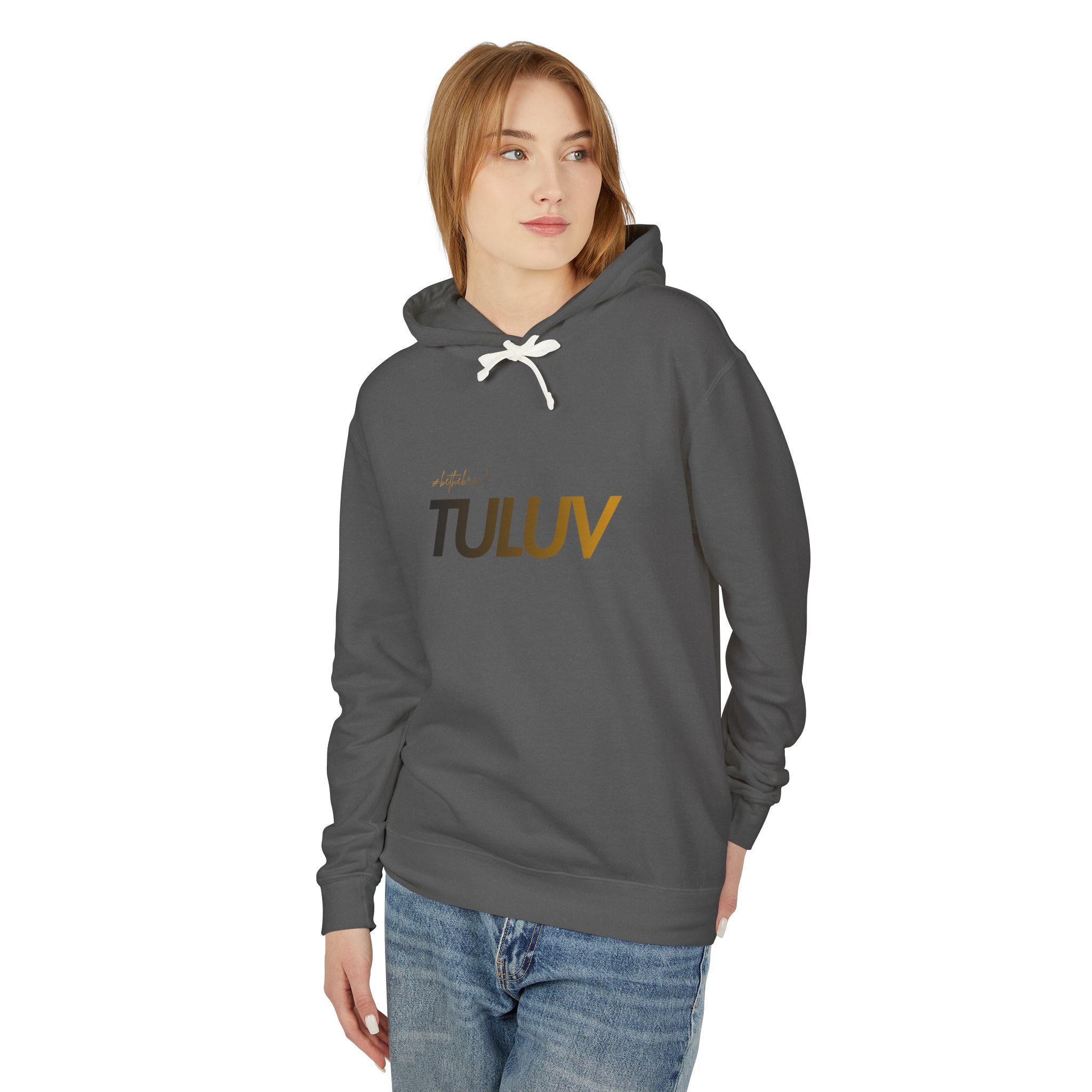 Tuluv Logo Hoodie — Lightweight Cream Pullover - TULUV