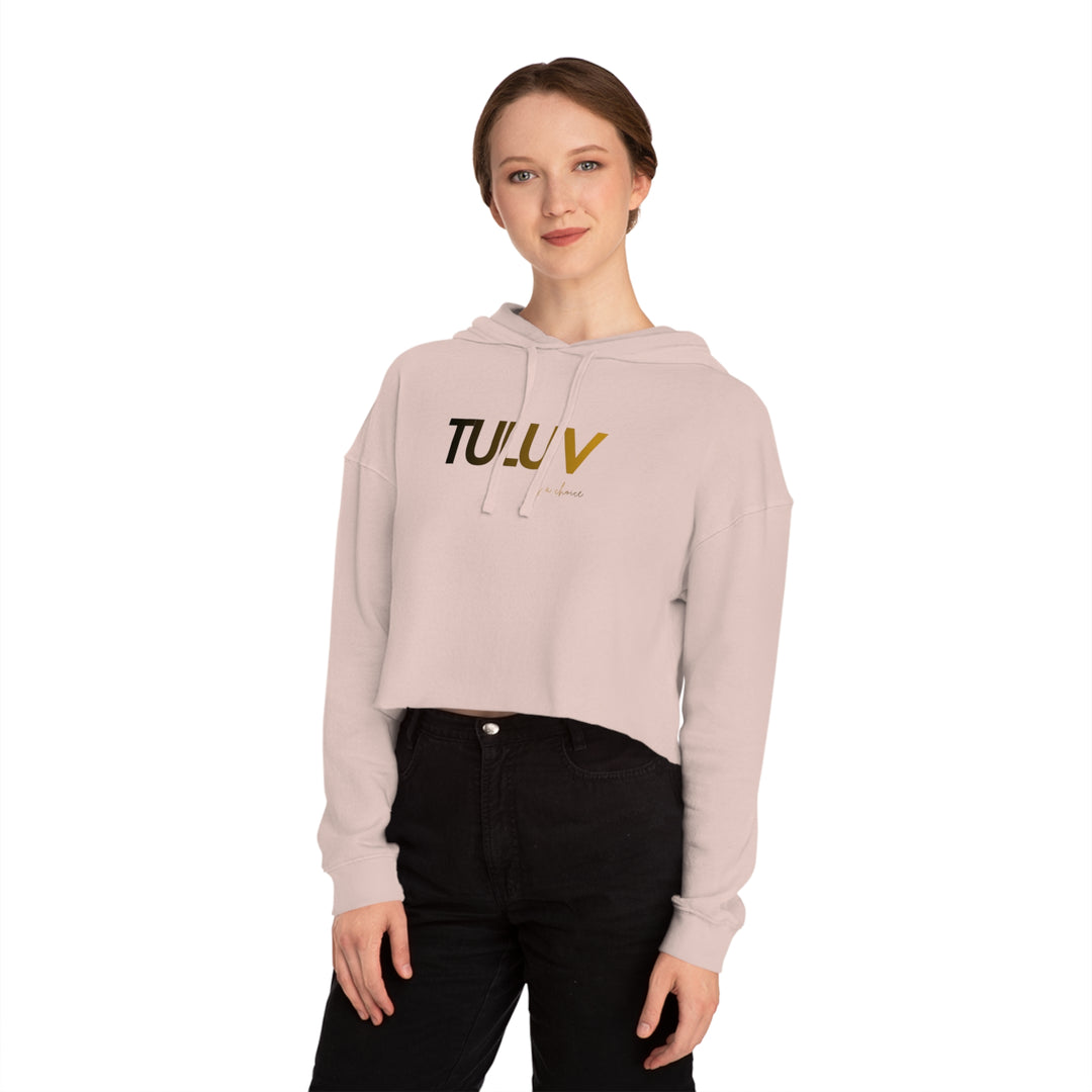 Tuluv Cropped Hoodie — Women's Minimal Logo Hooded Sweatshirt - TULUV
