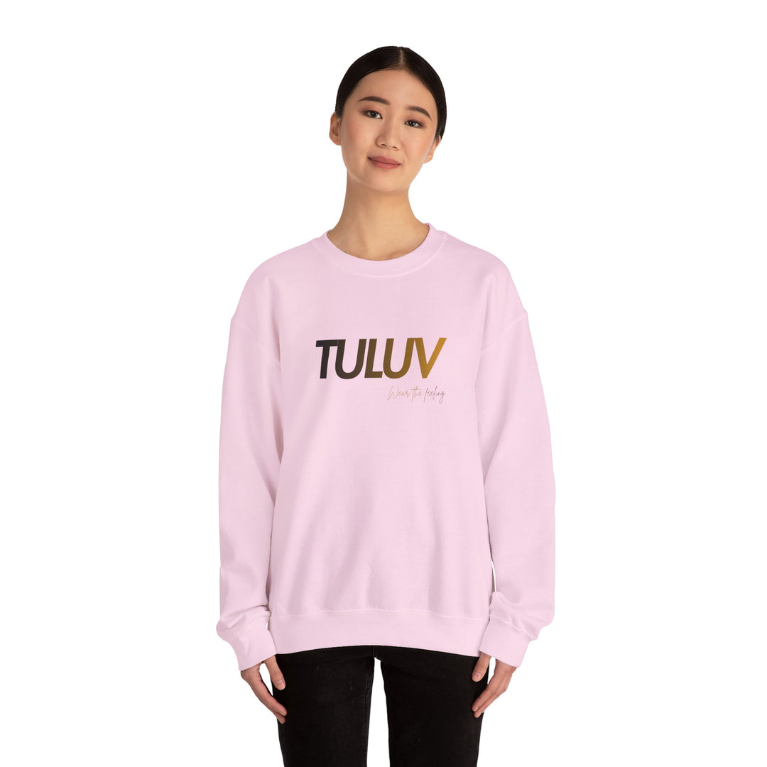 TULUV Logo Crewneck Sweatshirt — Minimalist White Pullover - TULUV