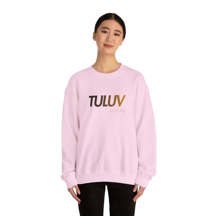 TULUV Logo Crewneck Sweatshirt — Minimalist White Pullover - TULUV